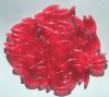 100 19x6mm Acrylic Transparent Red Spaghetti 